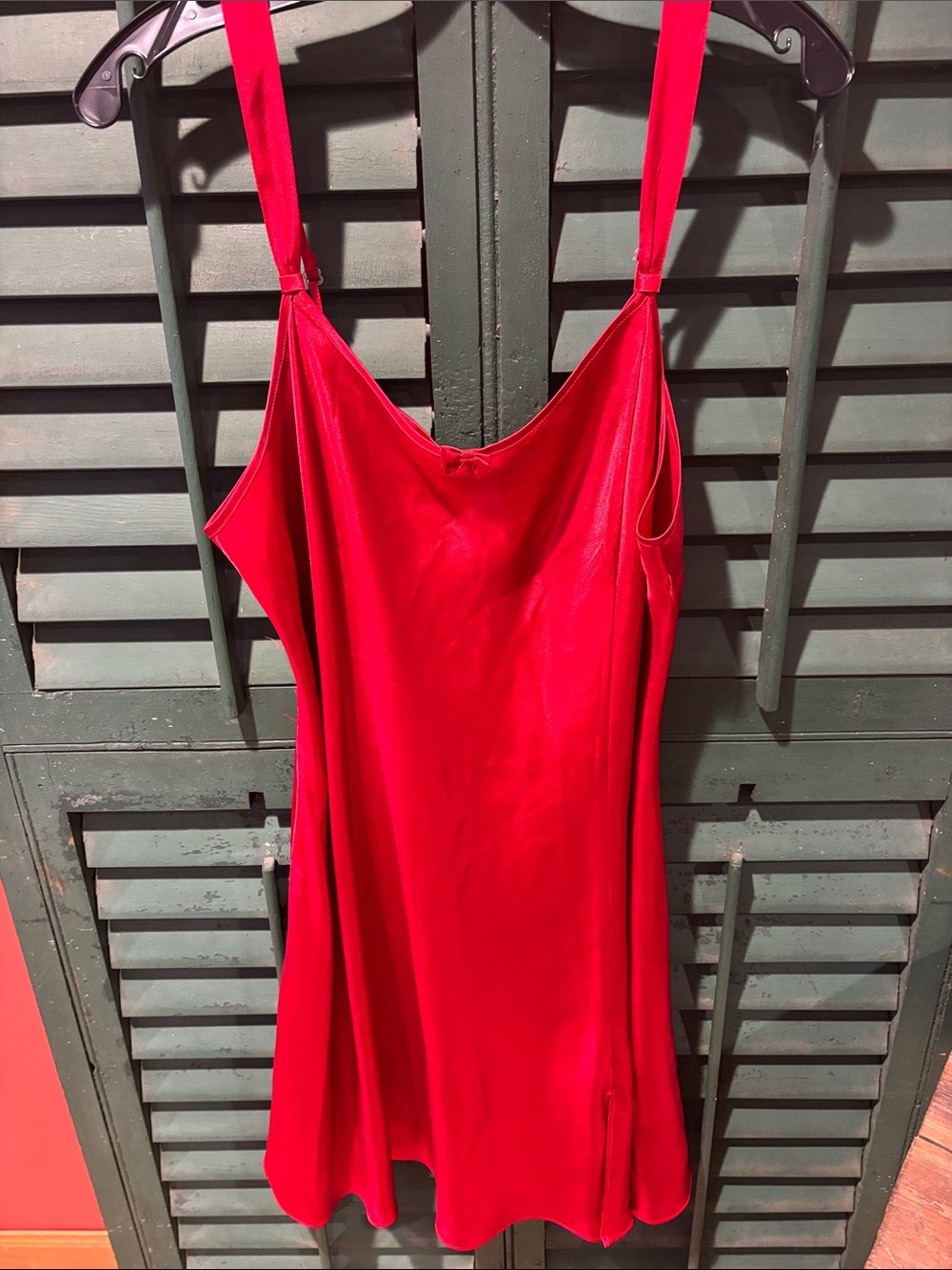 Satin Slip Dress - Red vintage